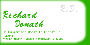 richard donath business card